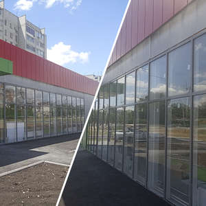 Алюминиевые окна для супермаркета в г.Георгиевск